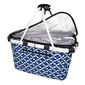 Sachi Moroccan Insulated Carry Basket Blue & White 46 x 29 cm