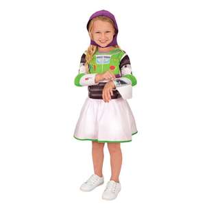 Disney Buzz Girl Toddler Costume White & Green Toddler