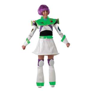 Disney Buzz Lady Adult Costume White & Green Small