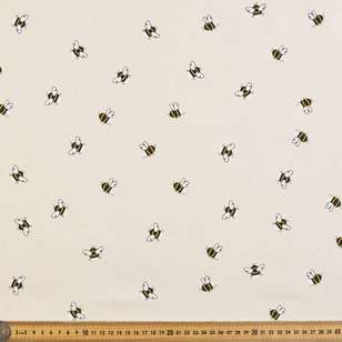 Buzzin Around Printed Buzoku Cotton Duck Fabric Seeded 112 cm