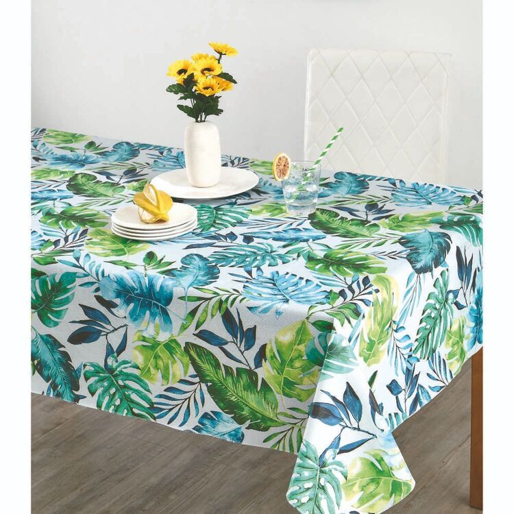 Living Space Tropics Printed Flannel Back Tablecloth