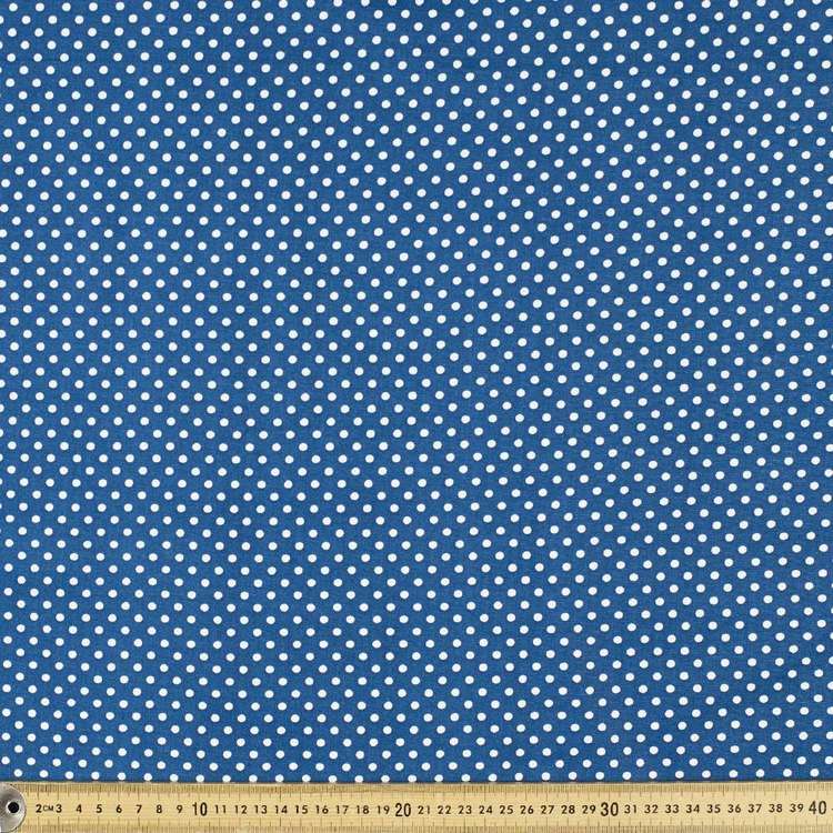 Afina Large Dot Cotton Fabric Navy