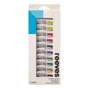 Reeves 12 Pack Watercolour 10 ml Paint Set Multicoloured 10 mL