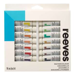 Reeves 18 Pack Watercolour 10 ml Paint Set Multicoloured 10 mL