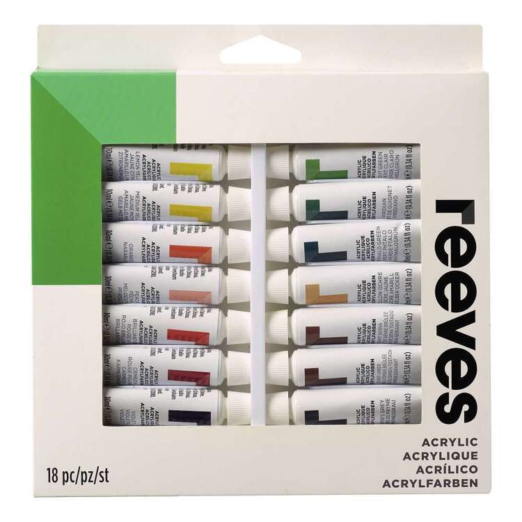 Reeves 18 Pack 10 ml Acrylic Paint Set