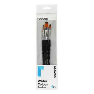 Reeves Golden Handle 4 Pack Watercolour Brush Pack Multicoloured