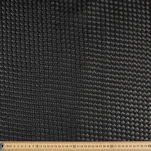 Plain #6 60 cm Leather Look Fabric Black Six 60 cm