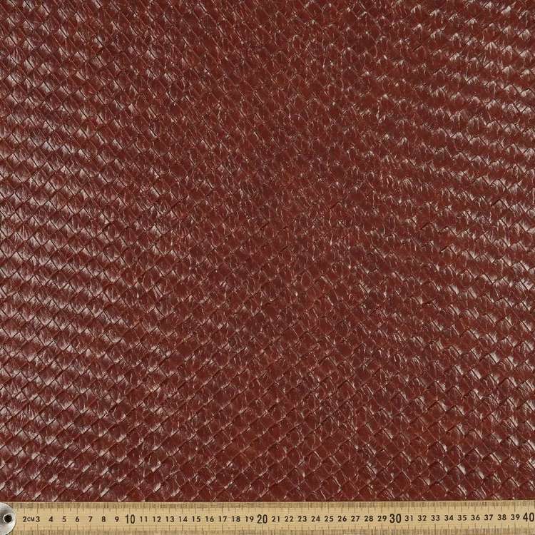 Plain #6 60 cm Leather Look Fabric Brown 60 cm