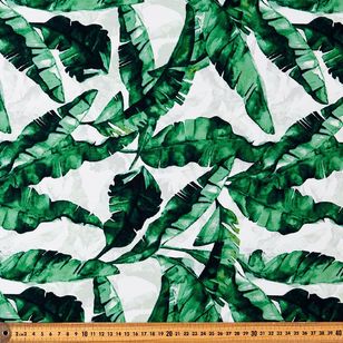 Banana Leaf Printed Montreaux Drill Fabric Green 112 cm