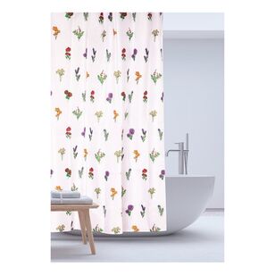 Bath By Ladelle Field Flower Shower Curtain 180 x 180 cm