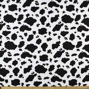 Mix Monotones Cow Cotton Fabric White & Black 110 cm