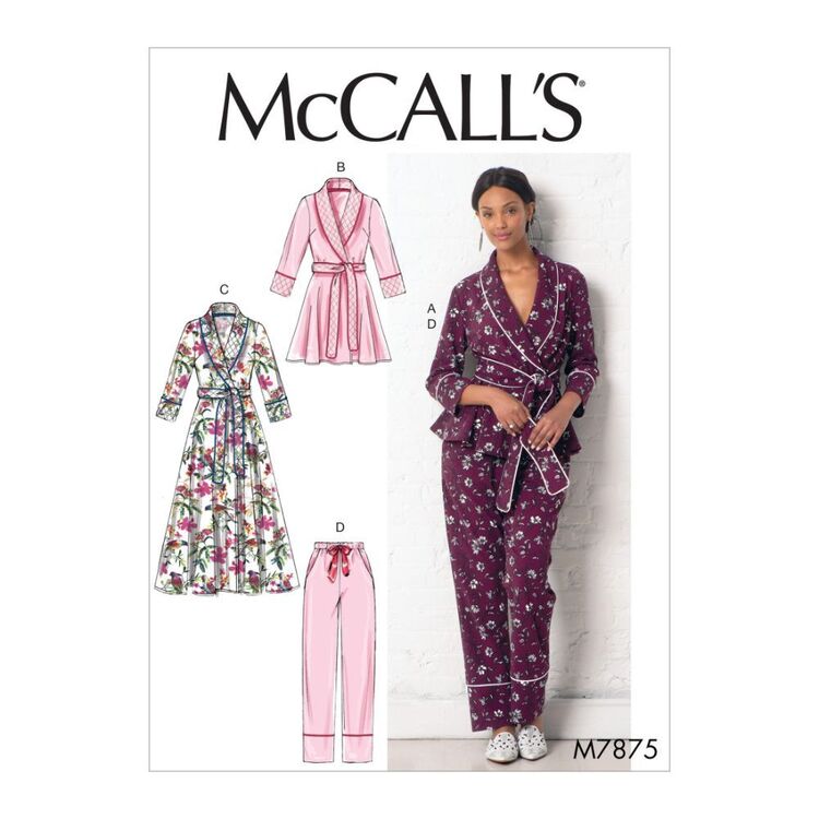 McCall's M7875 Misses' Jacket, Robe, Pants & Belt Pattern L - 2XL (Paper)