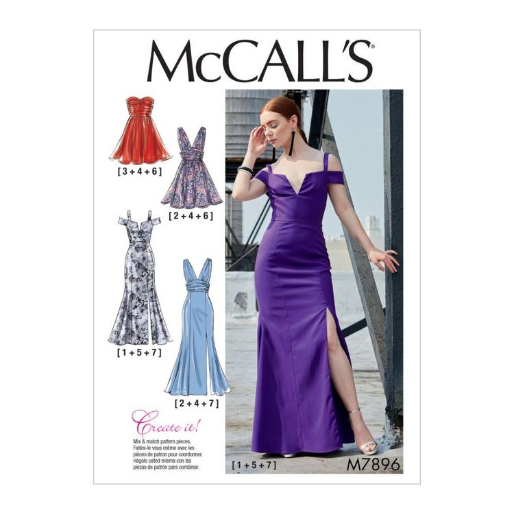 McCall's Pattern M7896 Create It! Misses' Dresses