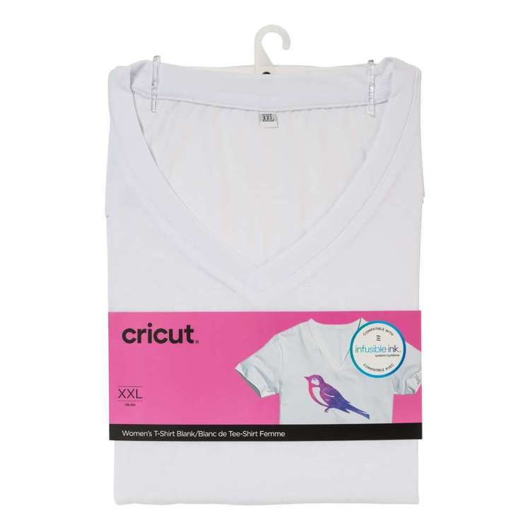 Cricut Women's V Neck T-shirt White