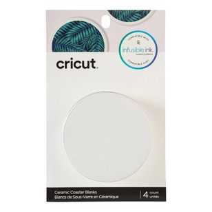 Cricut Infusible Ink Blank Ceramic Round Coasters 4 Pack White