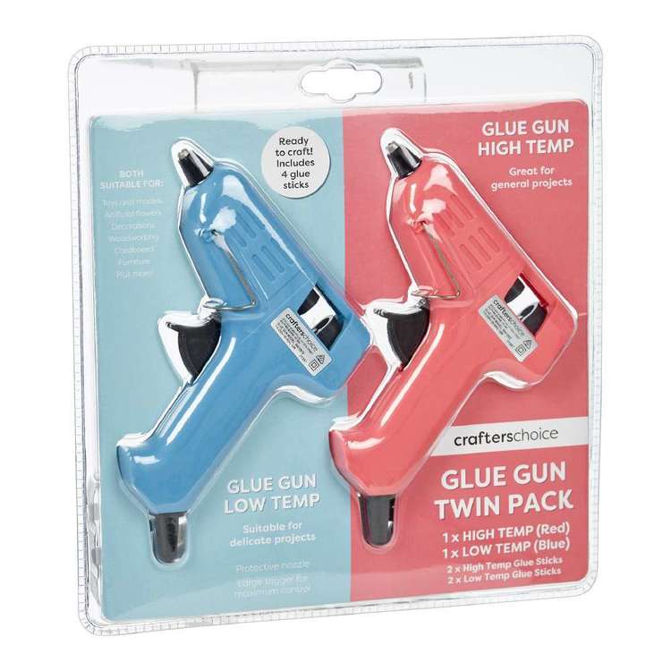 Crafters Choice Hi And Low Glue Gun 2 Pack Blue & Pink