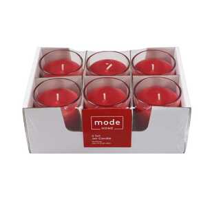 Mode Red Berries Set Of 6 Candle Jar Red Berries