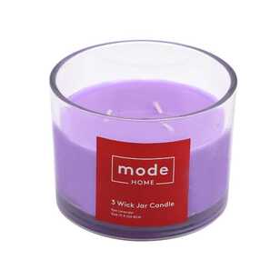 Mode Lavender 3 Wick Scented Candle Jar Lavender 11 x 10 x 8 cm