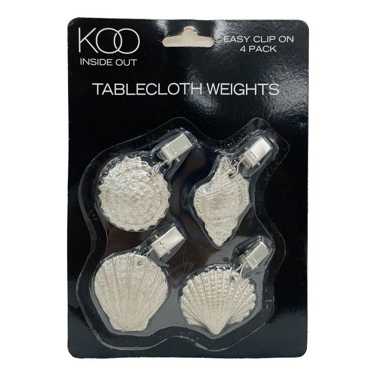 KOO Inside Out Shell Clip-On Tablecloth Weights Silver