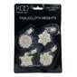 KOO Inside Out Floral Table Cloth Weight 4 Pack Silver 4.5 x 3 cm