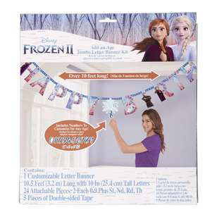 Frozen 2 Jumbo Add-An-Age Letter Banner Multicoloured