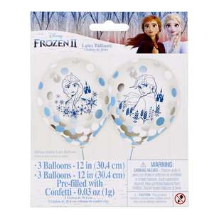 Frozen 2 Latex Confetti Balloon 6 Pack Multicoloured 30 cm