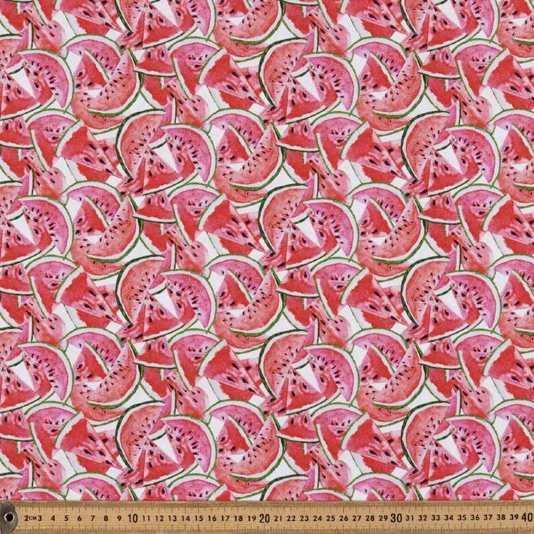 Watermelon Digital Printed Cotton Poplin Fabric Multicoloured 112 cm