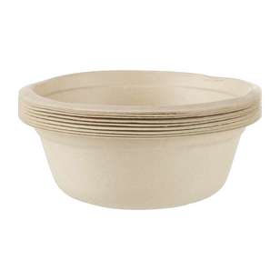 EcoSouLife Wheat Straw Bowl 10 Pack Natural