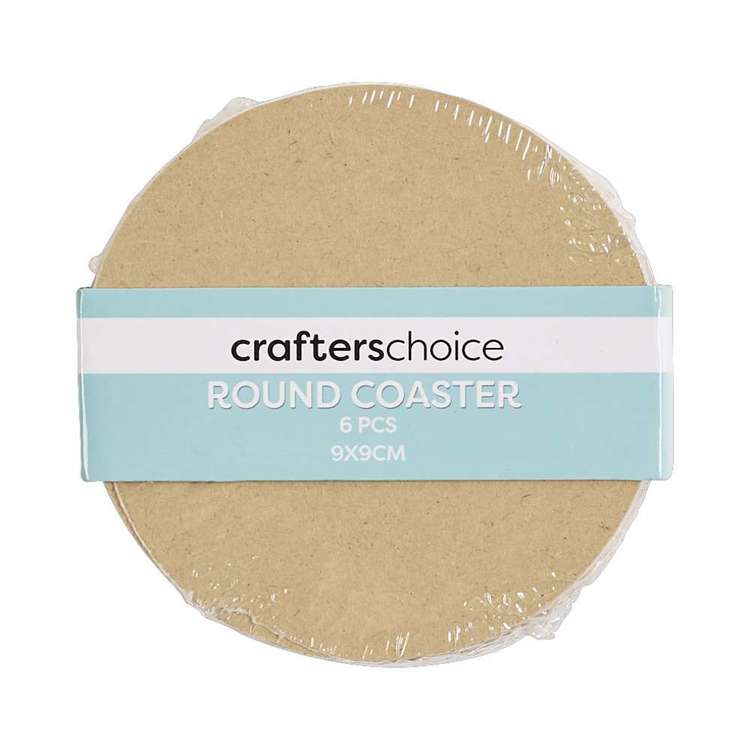 Crafters Choice MDF Coaster Round 6 Pack