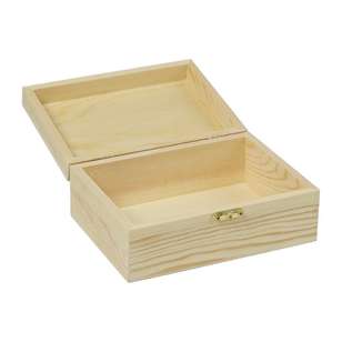 Crafters Choice Timber Box With Hinge Natural