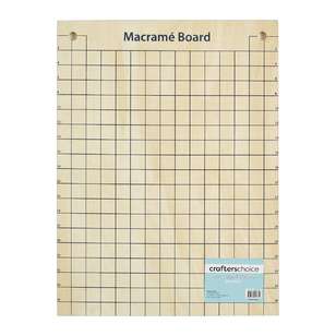 Crafters Choice Timber Macrame Board Natural 30 x 40 cm