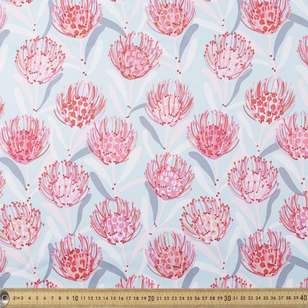 Jocelyn Proust Waratah Curtain Fabric Mint 150 cm