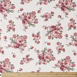 Florence Thermal Curtain Fabric Dusty Pink 120 cm