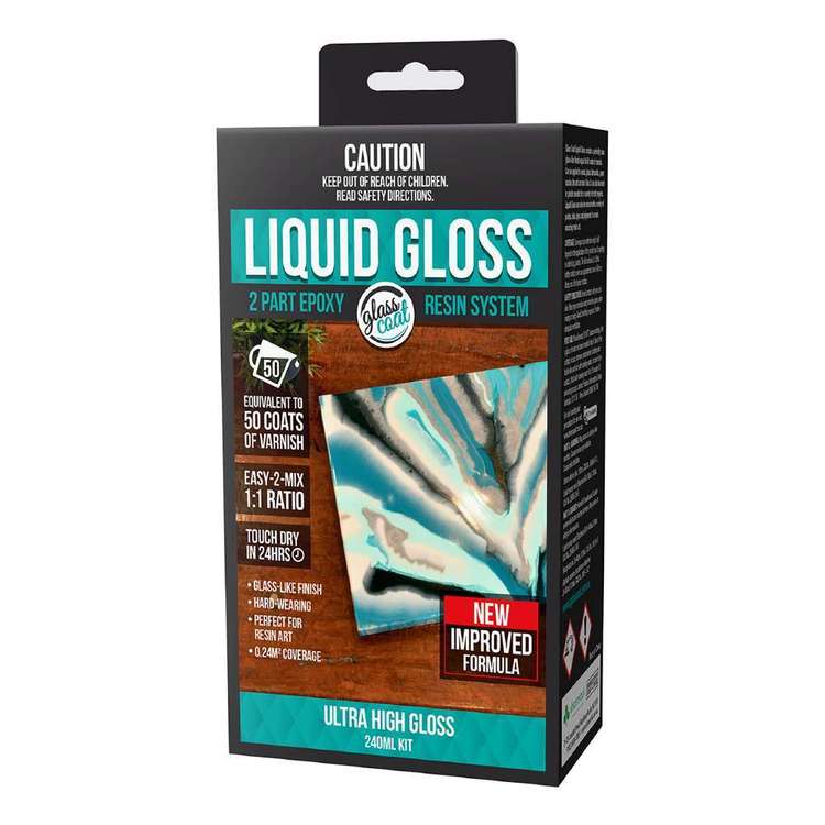 Glass Coat Resin Liquid Gloss Kit Clear