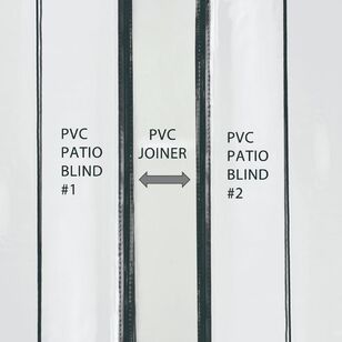 Caprice Platinum Patio Blind Joiner Clear