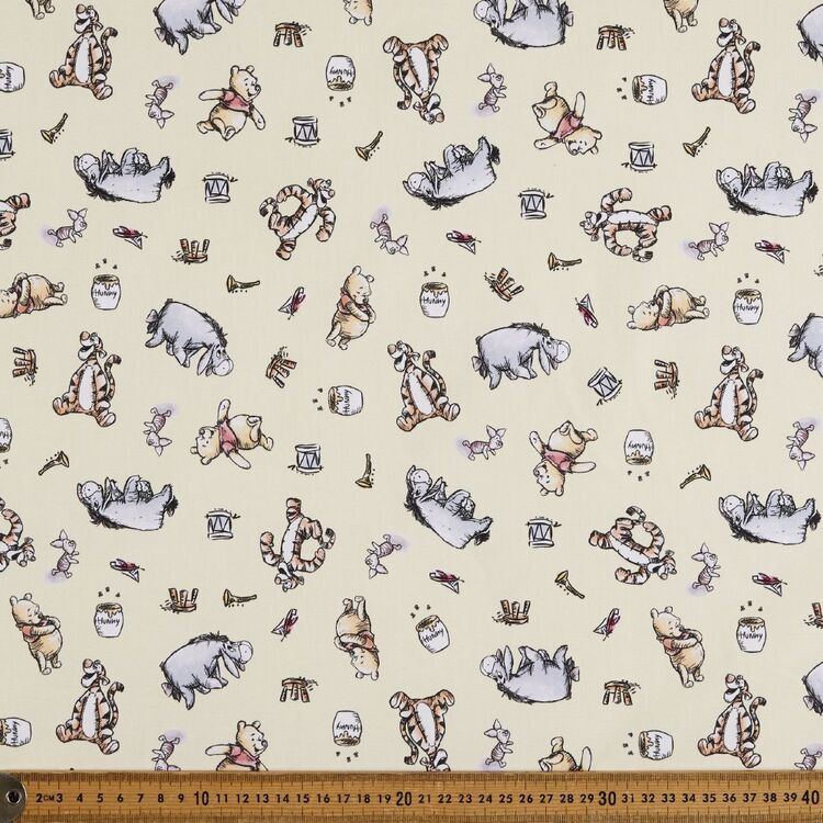 Disney Winnie The Pooh Friends Printed 112 cm Cotton Fabric