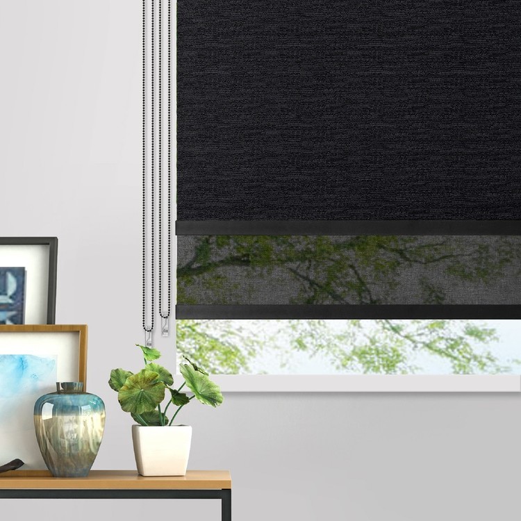 Caprice Urban Dual Roller Blind Charcoal