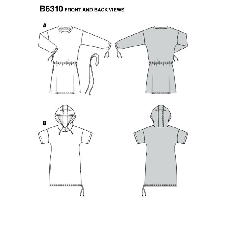 Burda Style Pattern 6310 Misses' Shirt Dress 10 - 20