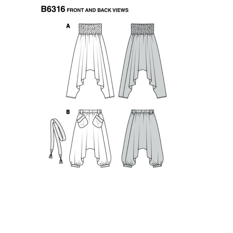 Burda Style Pattern 6316 Misses' Harem Pant 6 - 20