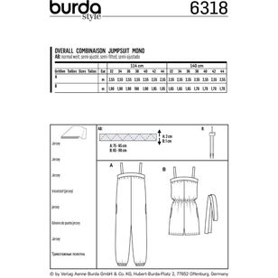 Burda Style Pattern 6318 Misses' Jumpsuit 6 - 18