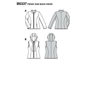 Burda Style Pattern 6337 Misses' Quilted Jacket 8 - 18