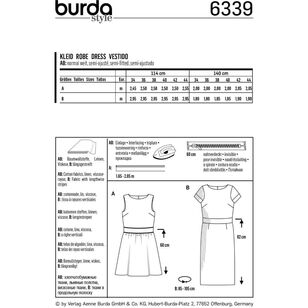 Burda Style Pattern 6339 Misses' Dress with Waistband 8 - 18