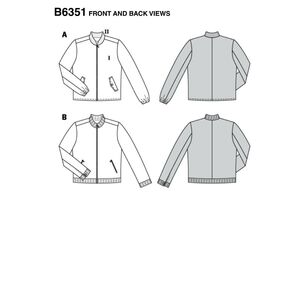 Burda Style Pattern 6351 Men's Jacket 36 - 46