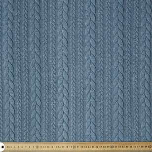 Cable Jacquard 150 cm Knit Fabric Teal
