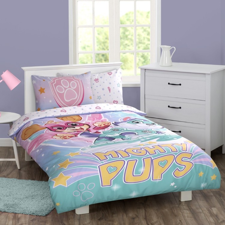 Paw Patrol Pink Mighty Pups Quilt Cover Set