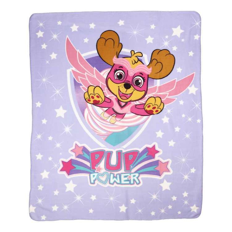Paw Patrol Girl Mighty Pups Throw Pink