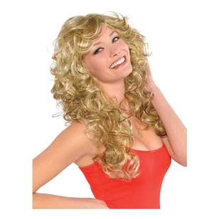 Amscan 80s Blonde Bombshell Wig Yellow & Red