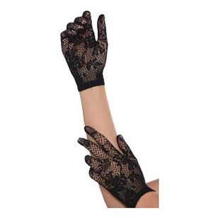 Amscan Floral Net Glovettes Black