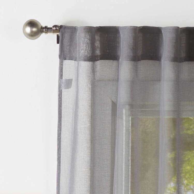 Filigree Esplanade Concealed Tab Sheer Curtains Iron