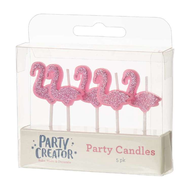 Party Creator Flamingo Party Candles 5 Pack